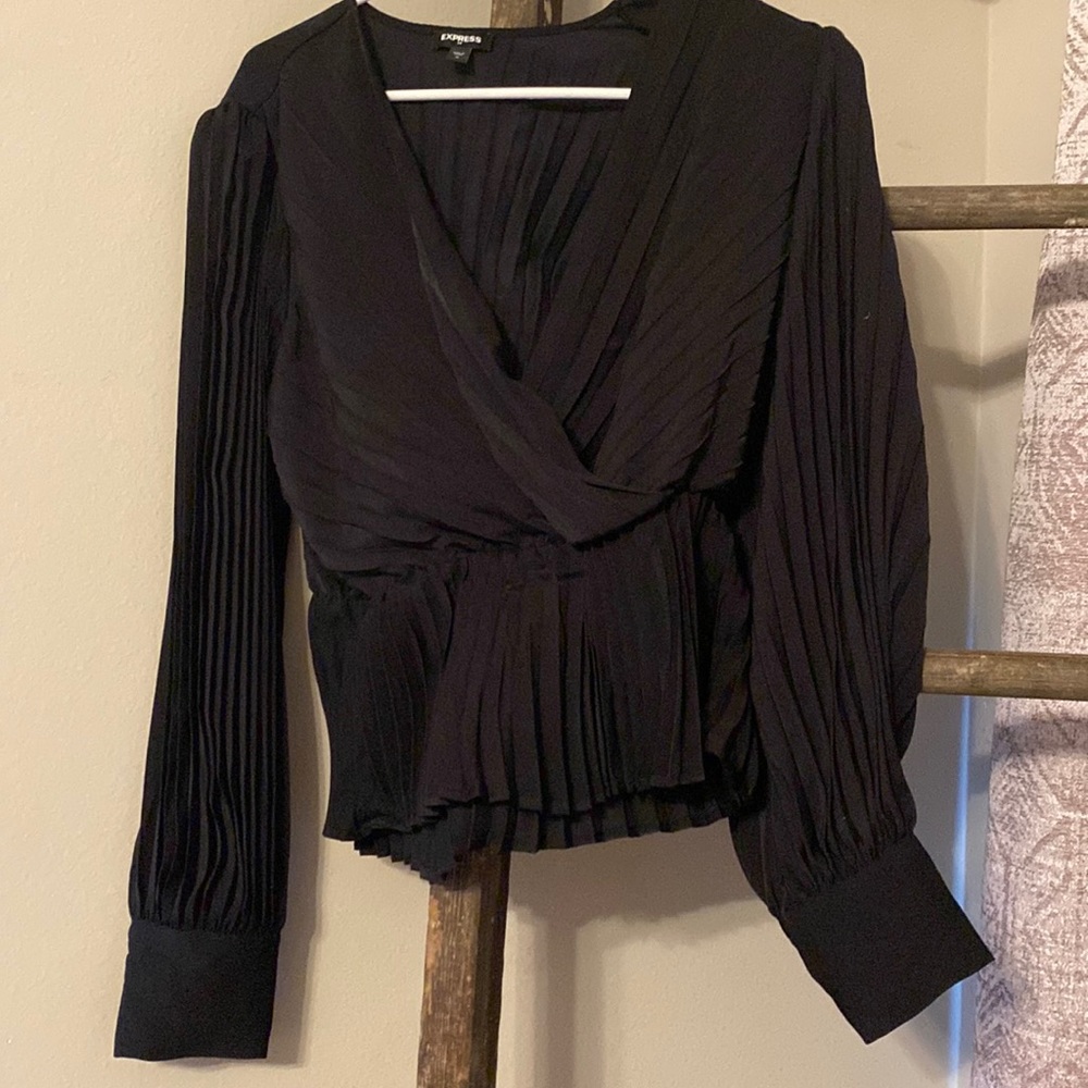 Never worn sleek black express blouse